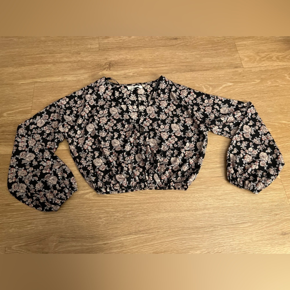 Flair Floral Long Sleeve Blouse, size S